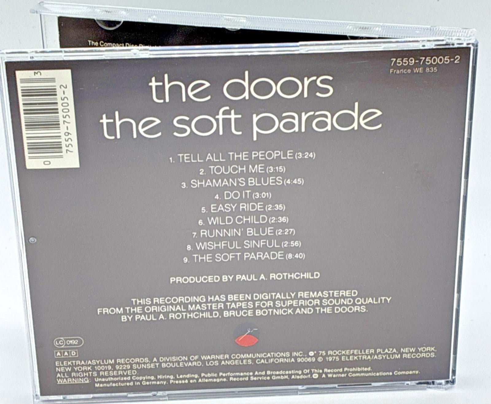 Soft Parade by The Doors 1989 Used Mint Condition CD Album