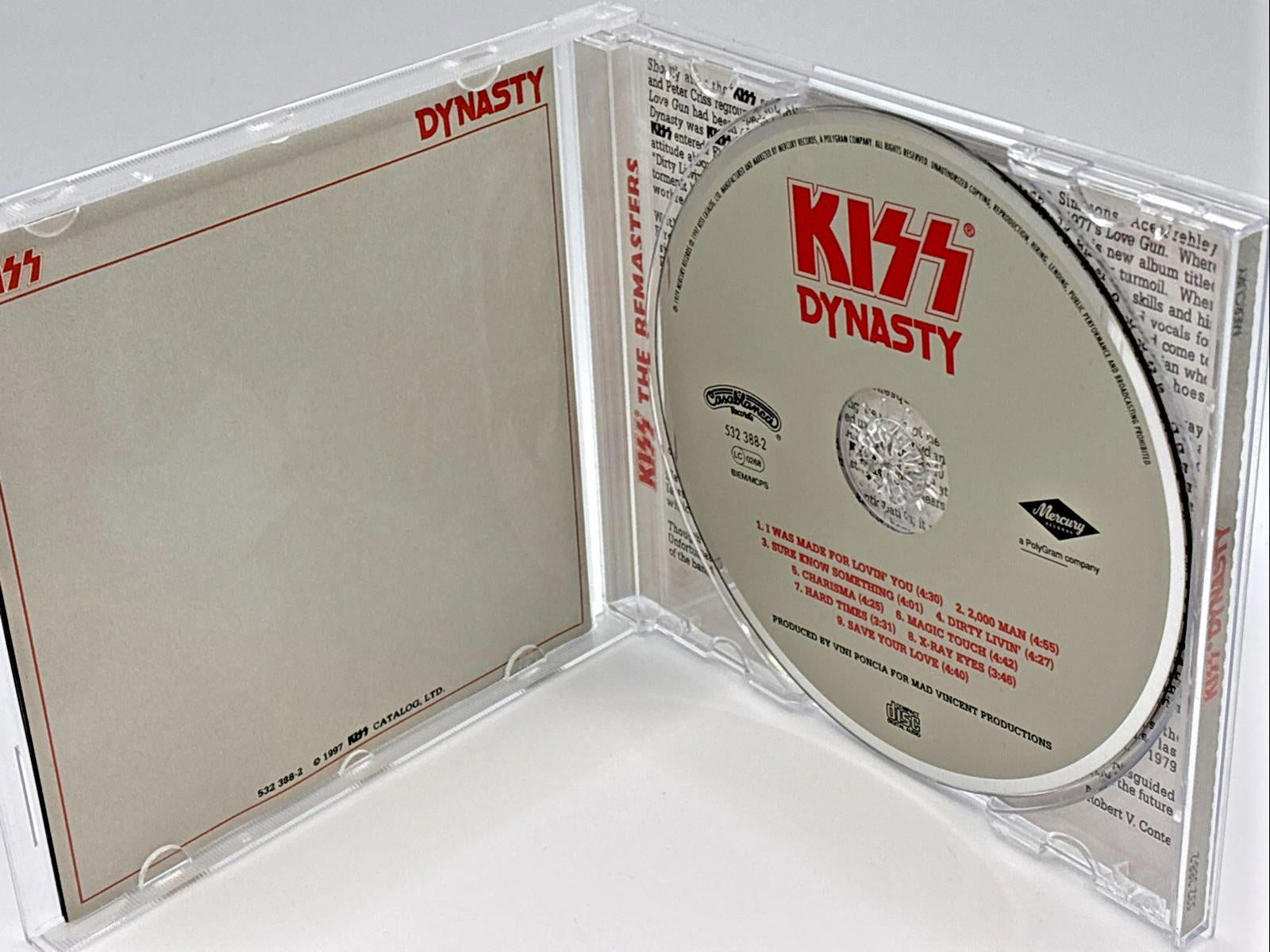 Kiss Dynasty CD 997 Remastered  Mint Condition Mercury 532-388-2