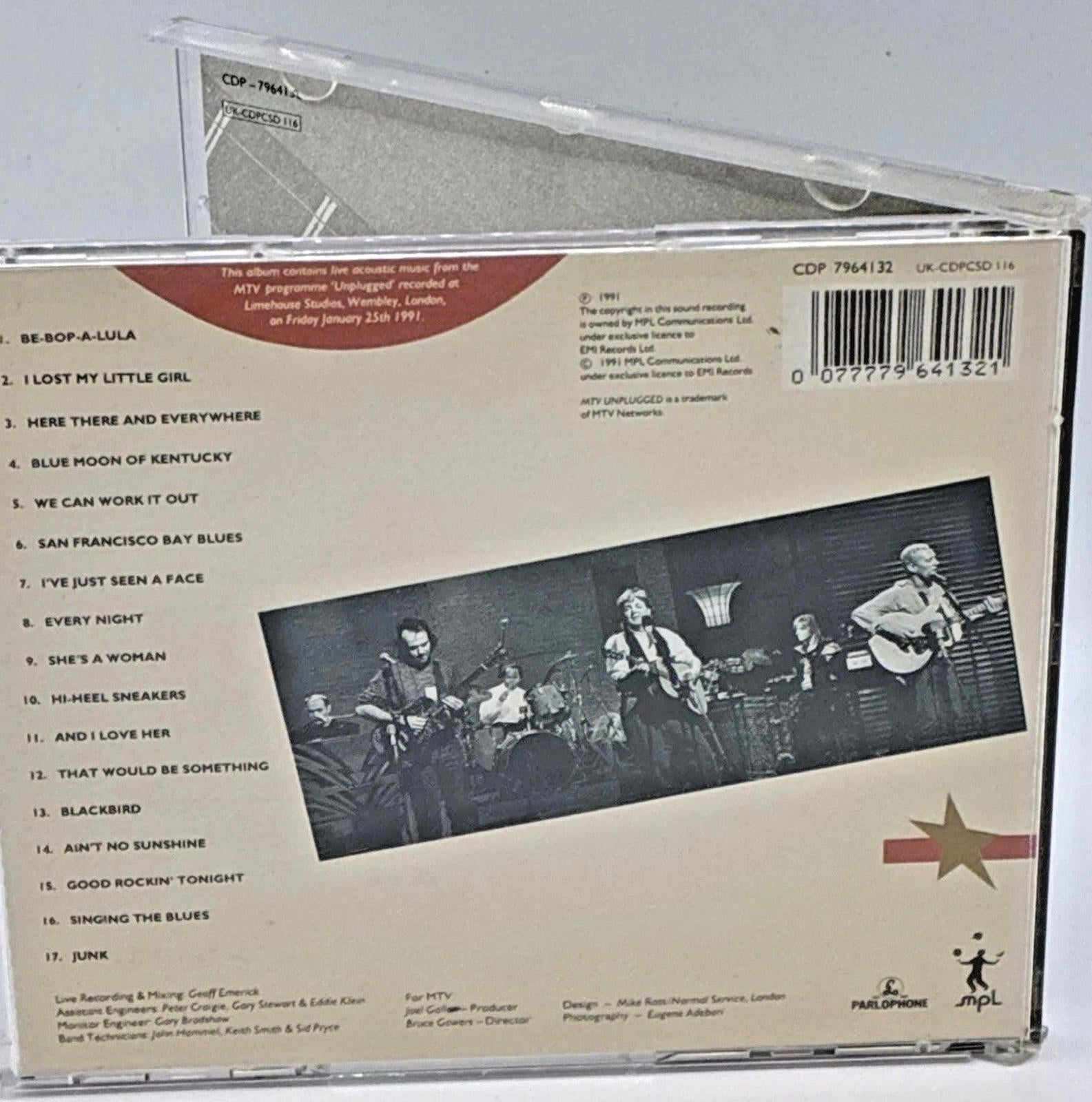 Paul McCartney-Unplugged-The Official Bootleg-CD-1991 Refurbished Mint Condition
