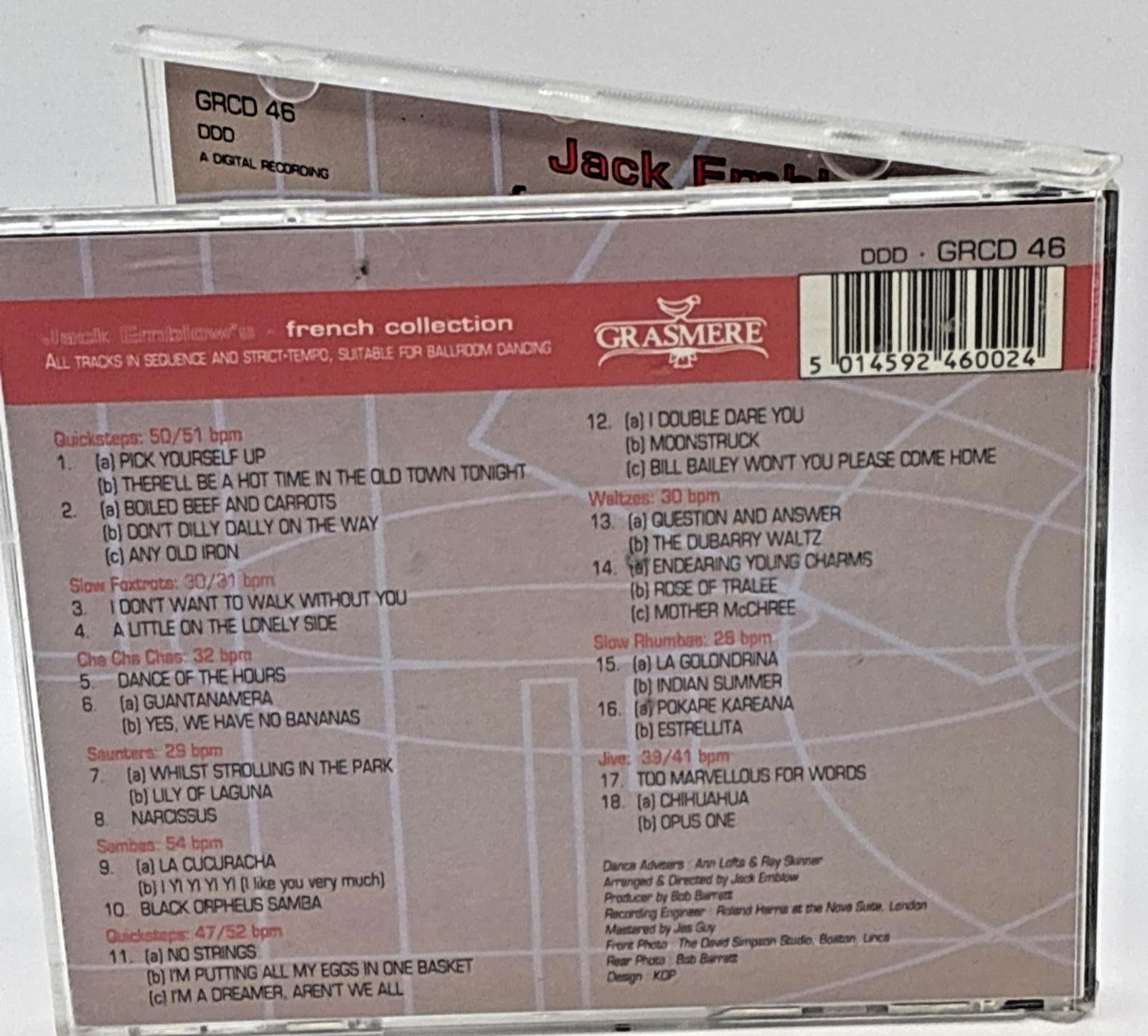 Jack Emblow's French Collection.Pick Yourself Up. Refurbished CD Like New