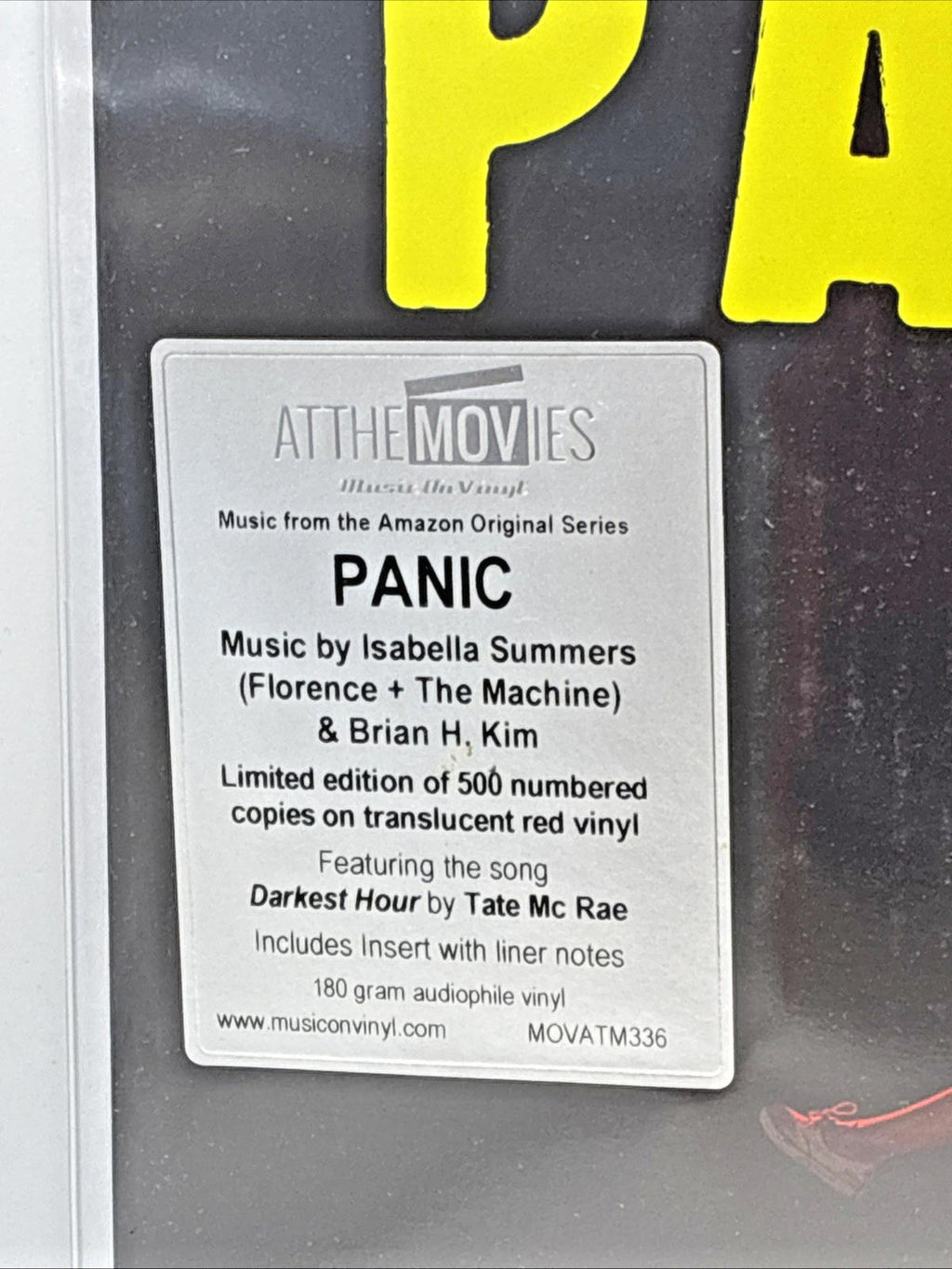 OST: Panic (Coloured) - LP vinyl New/Sealed Tracked P&P