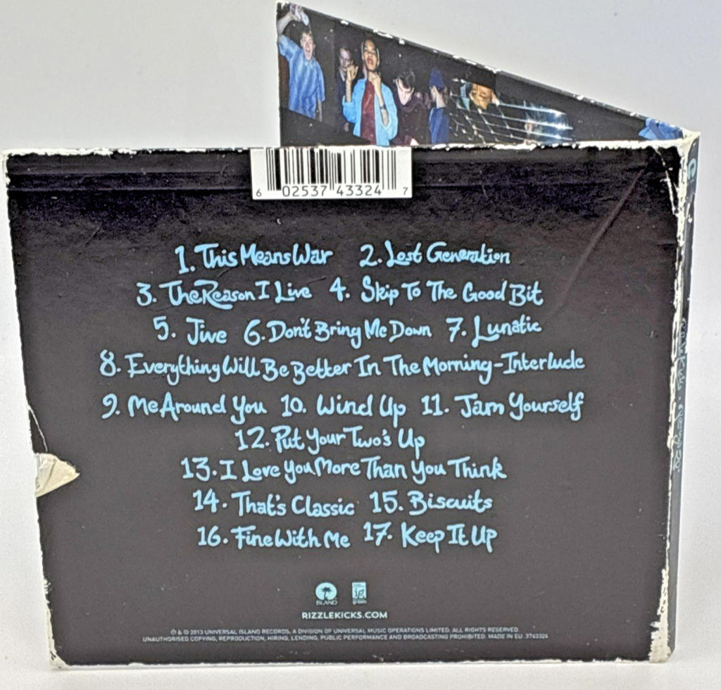 Roaring 20s CD Rizzle Kicks Refurbished Used Mint Condition CD Cover is Fair