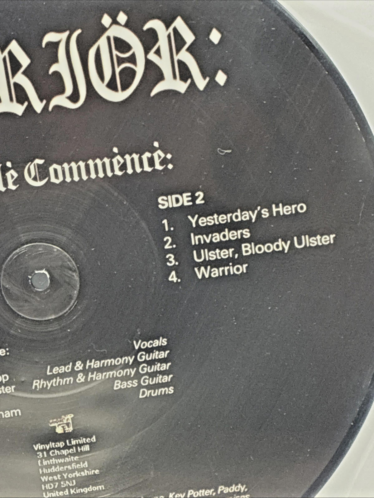 Warrior Let Battle Commence Picture Disc Vinyl ETHEL2PD Invaders New/Sealed