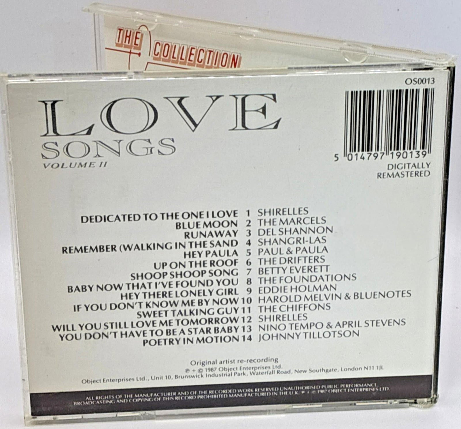 Various Artists - Love Songs Volume 2: The Collection (CD 1987) Mint Condition