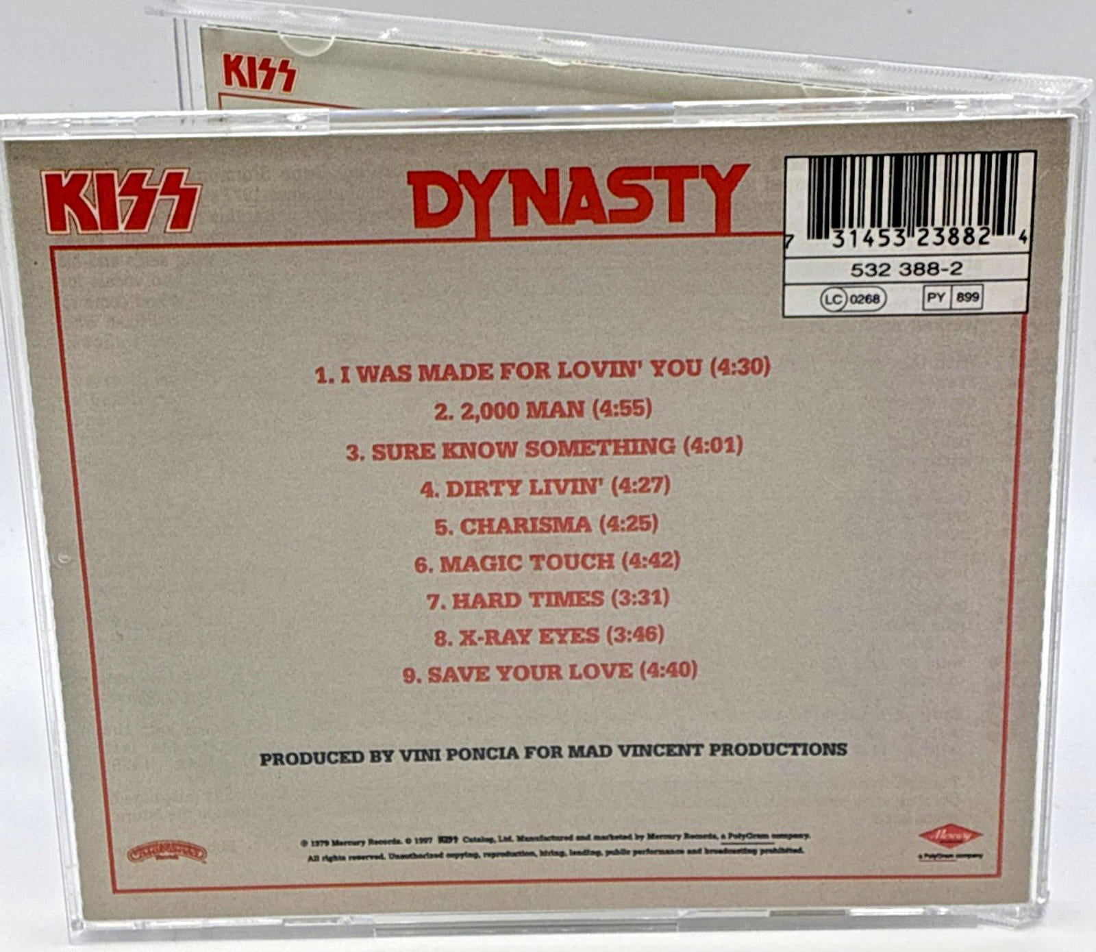Kiss Dynasty CD 997 Remastered  Mint Condition Mercury 532-388-2