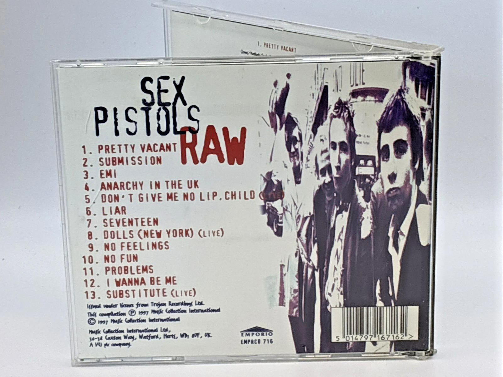 Sex Pistols Raw CD UK Emporio 1997 EMPRCD716 Refurbished Nr Mint Condition