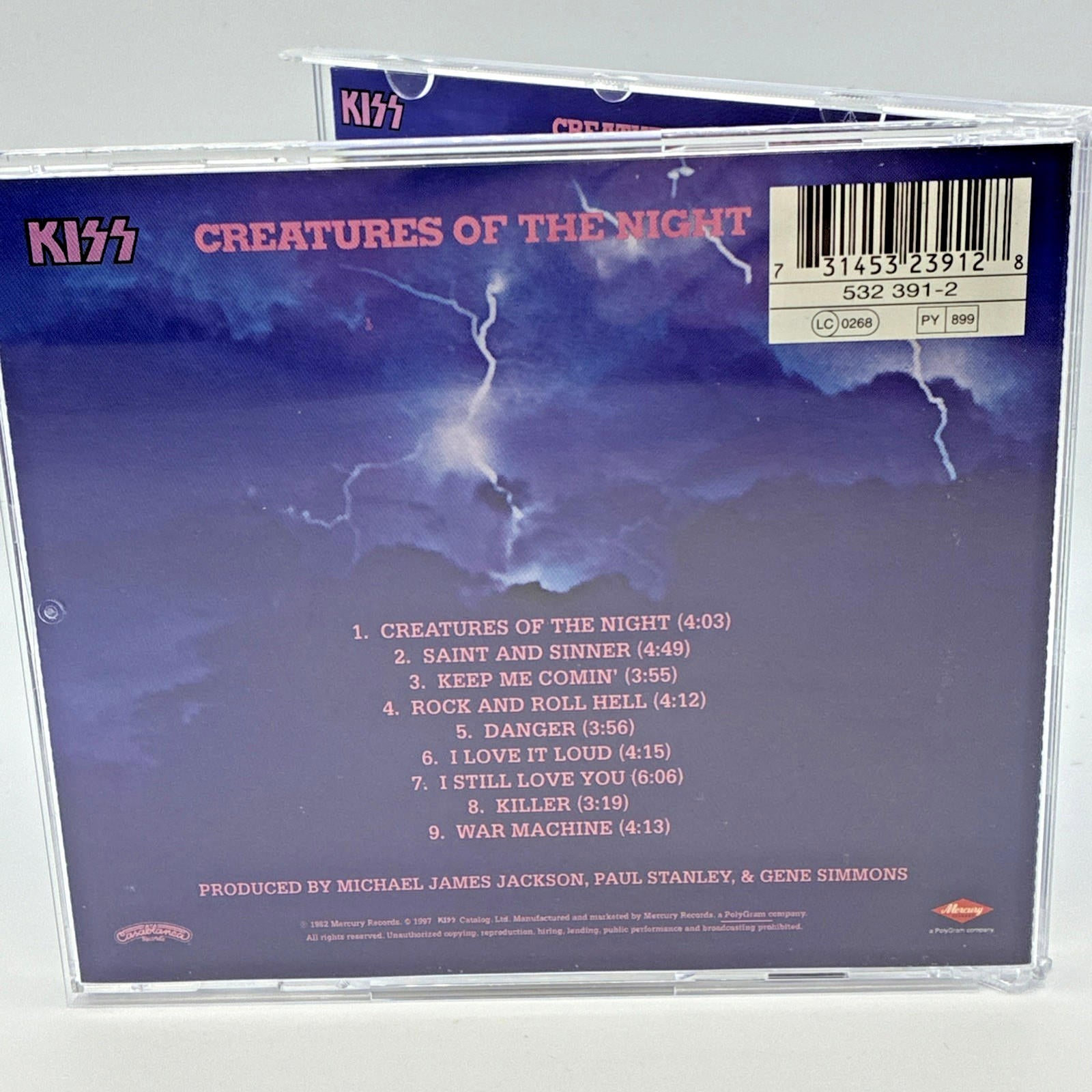KISS : Creatures of the Night CD (1997)  Mercury 532-391-2 Mint Condition