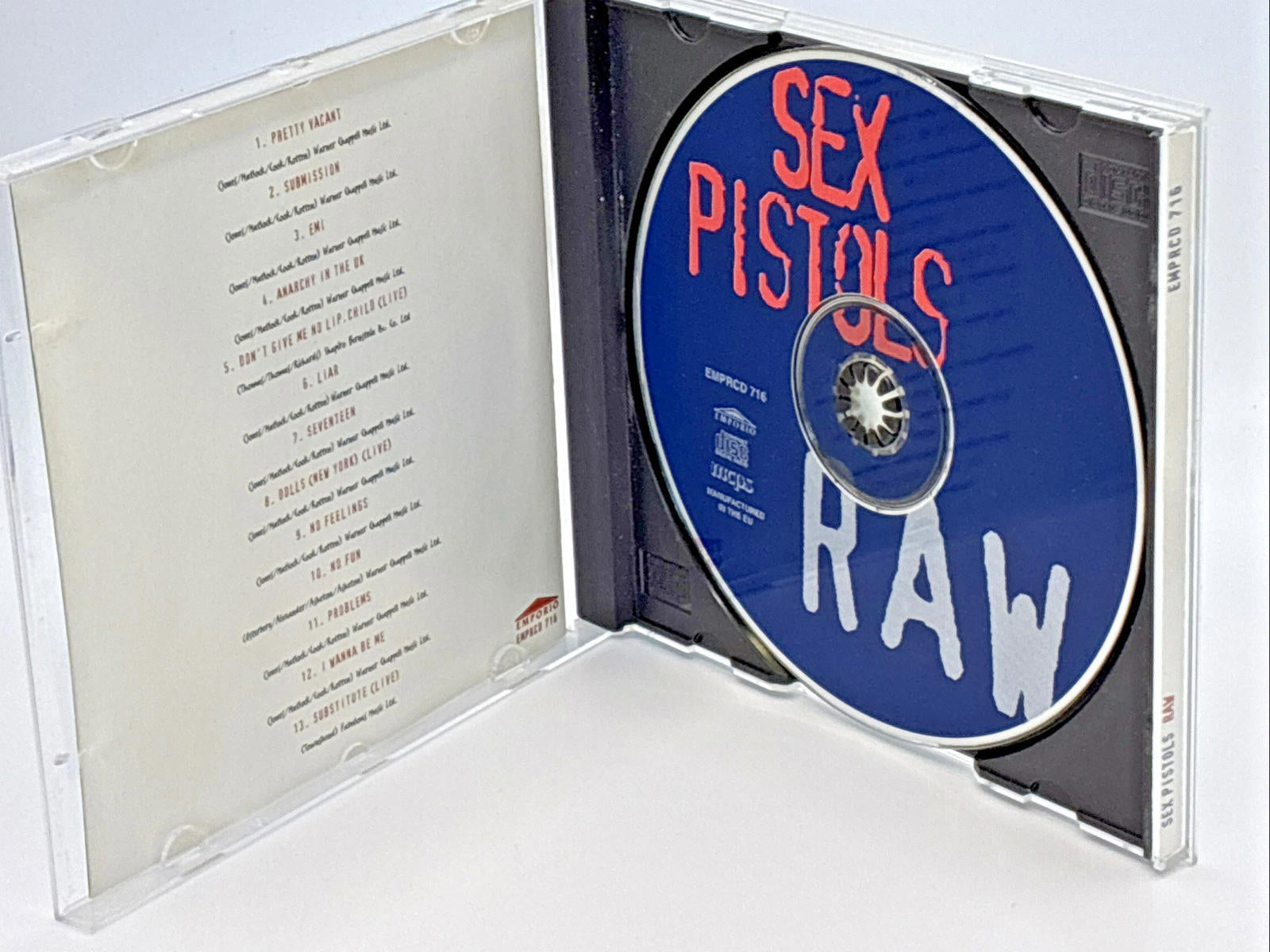 Sex Pistols Raw CD UK Emporio 1997 EMPRCD716 Refurbished Nr Mint Condition