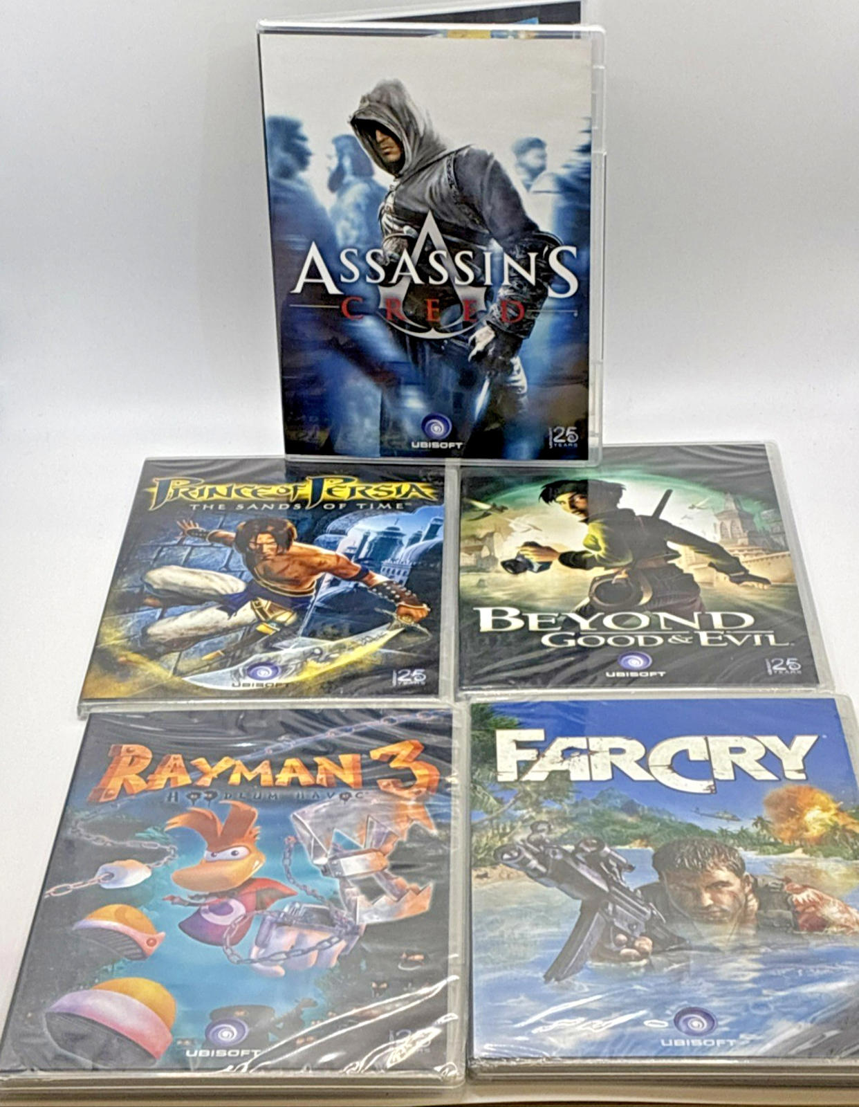 25 Years of UBISOFT -Used  5 Classic PC Games  4 x Sealed 1 x Open
