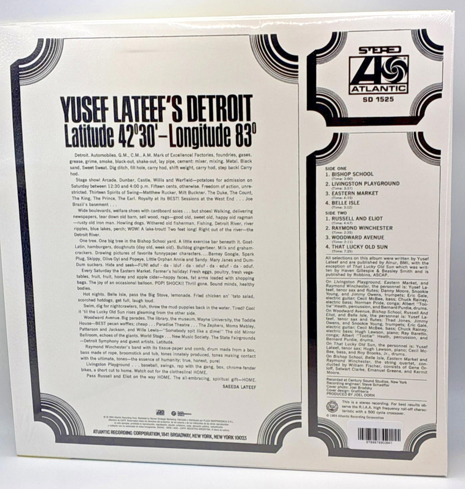 Yusef Lateef: Detroit Latitude 42 30' Longitude 83 - LP vinyl New/Sealed Tracked